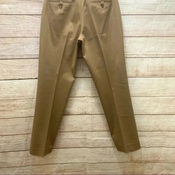Ralph Lauren Black Label Size 4 Vintage Dress Pants Camel Khaki Cotton Blend - Picture 9 of 12